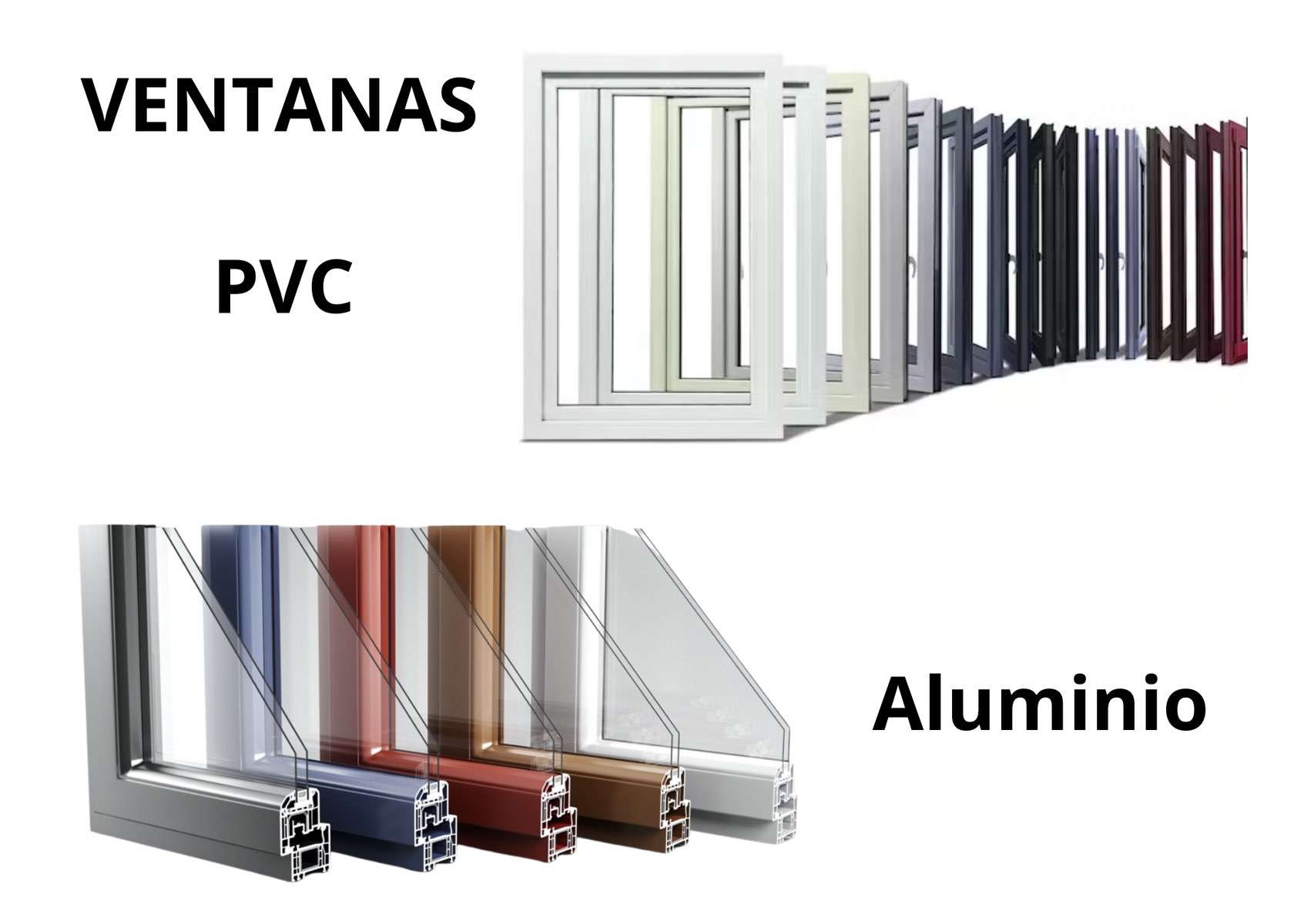 Ventanas Alta Calidad de aluminio y PVC