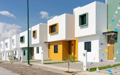 Group of houses of social interest in mexico, infonavit, fovissste. Guadalajara, Jalisco, México, November 04, 2024.